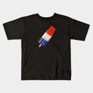 Colored Popsicle (Distressed texture) Kids T-Shirt